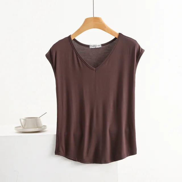 Back to Basics V neck Tee