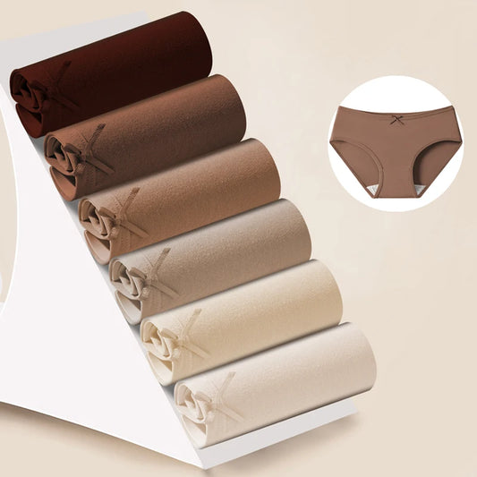 New 100% Cotton Bow Undies (6 pairs)
