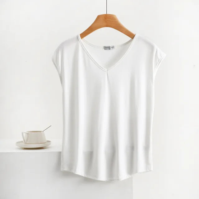 Back to Basics V neck Tee