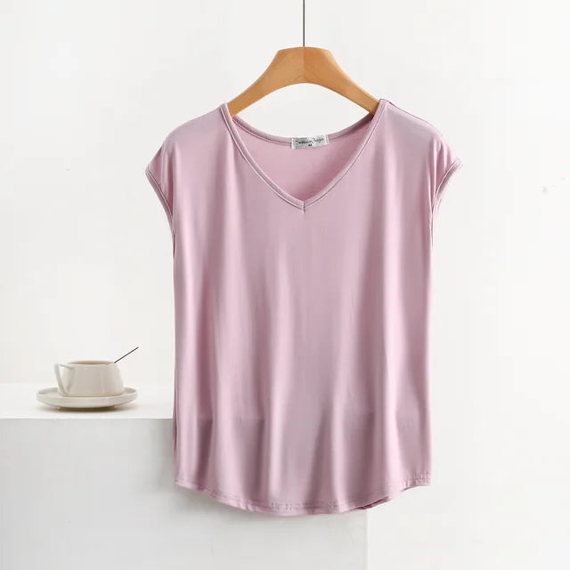 Back to Basics V neck Tee
