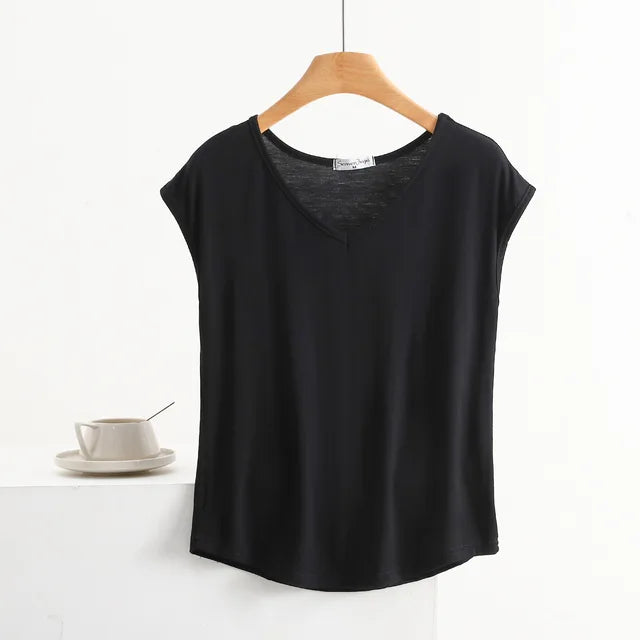 Back to Basics V neck Tee