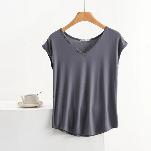 Back to Basics V neck Tee