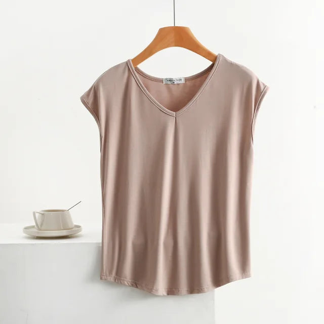 Back to Basics V neck Tee