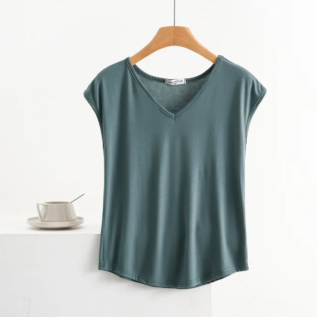 Back to Basics V neck Tee