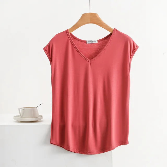 Back to Basics V neck Tee
