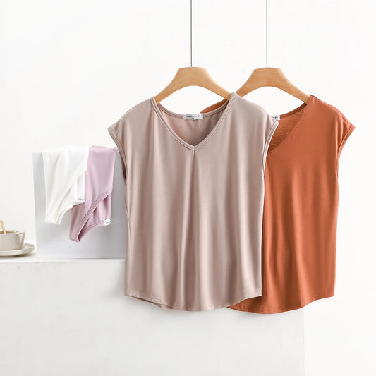 Back to Basics V neck Tee